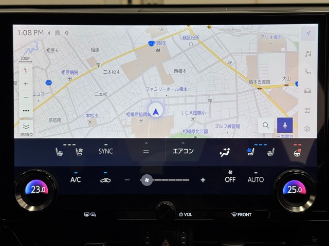大型画面がとても見やすく、操作がしやすいタッチディスプレイナビ。